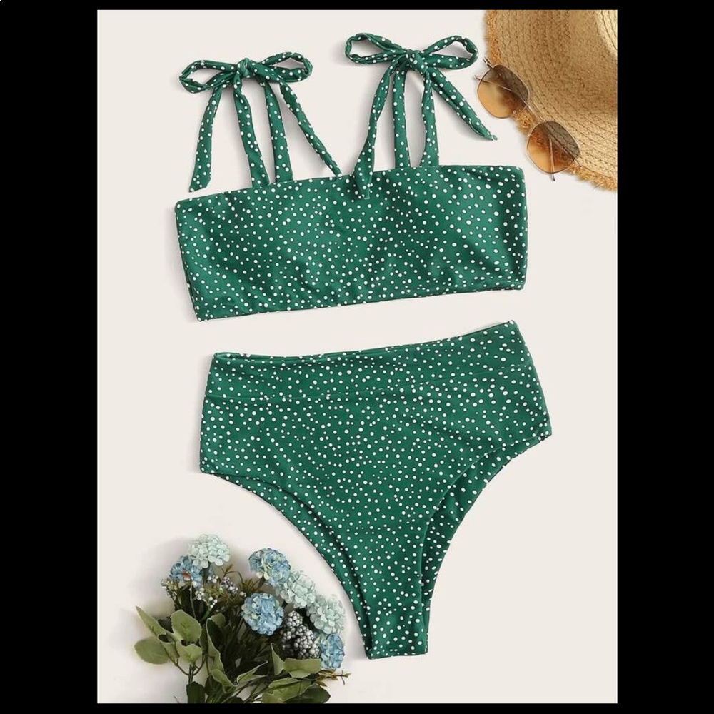 Shein polka dot high waisted Bikini Swimsuit